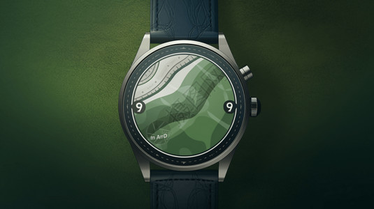 高尔夫球员GPS功能的智能手表插画
