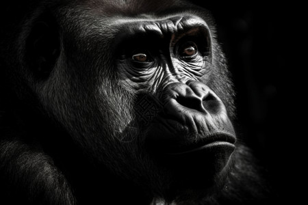 丛林中的大猩猩背景图片