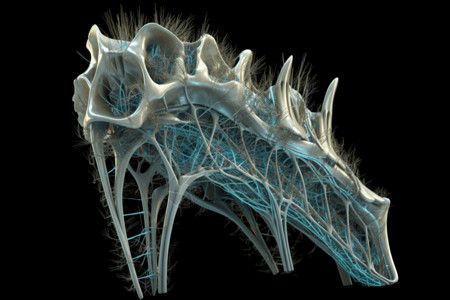牙根的复杂3D背景图片