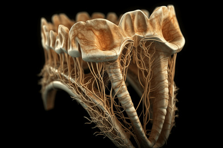 牙根的根部特征背景图片