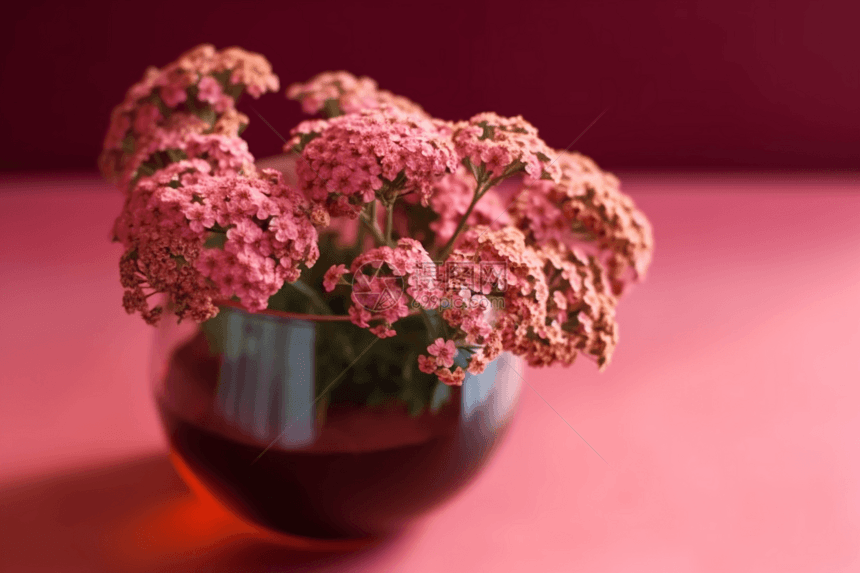 花瓶中美丽的鲜花图片
