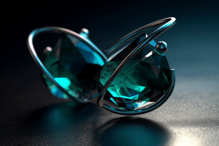 民族装饰玻璃质感耳环设计图片
