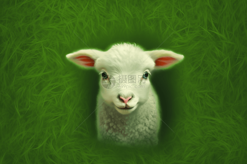 可爱的小羊图片