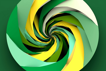 绿色黄色创意螺旋设计背景图片