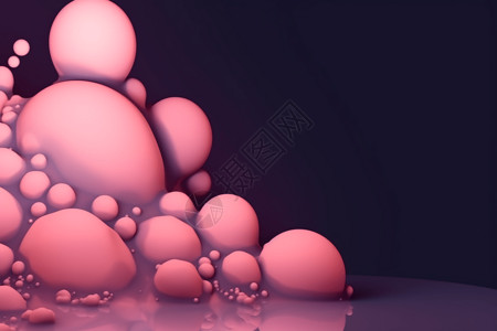 粉色球渐变有机液滴图片