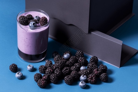 蓝莓桑葚酸奶图片