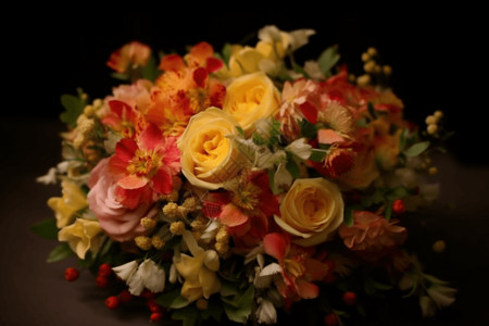 色彩鲜艳的花束背景图片