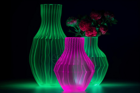 创意的花瓶渲染图图片