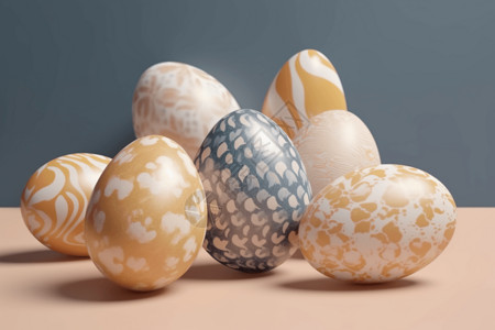 3d渲染复活节装饰蛋图片