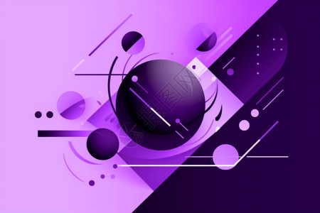 紫色元素创意插图背景图片
