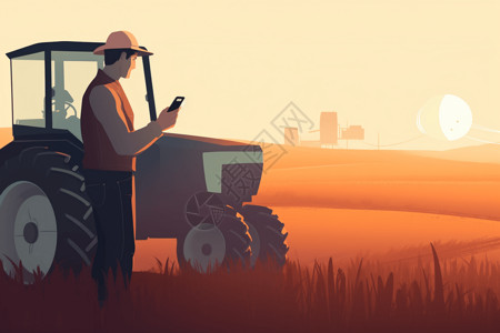 农业移动应用程序插图图片
