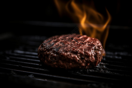牛肉汉堡烧烤背景图片