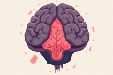 脑器官插图背景图片