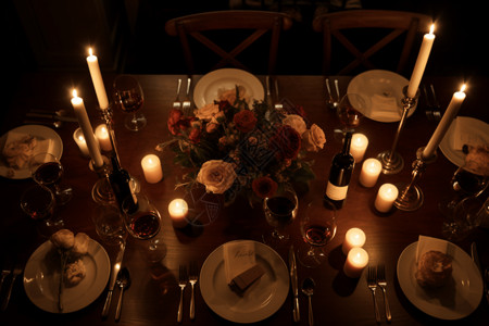 浪漫晚餐图片