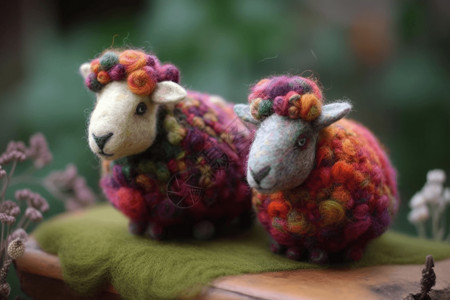 羊毛毡小绵羊图片