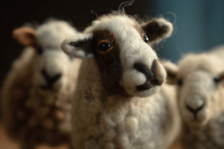 羊毛毡绵羊图片