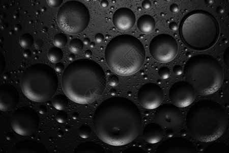 水滴图案黑色气泡设计图片