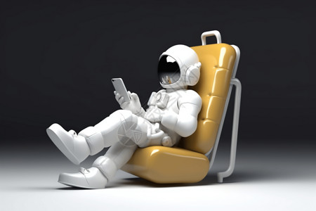 黄色旅行箱宇航员坐椅设计图片