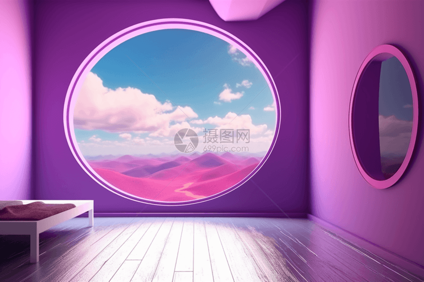 紫色房间图片
