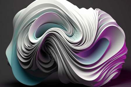 抽象3d曲线波浪形艺术图片