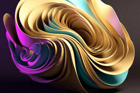 抽象漩涡曲线波浪形元素背景图片