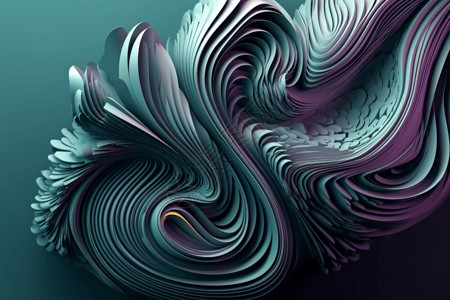 抽象3d漩涡曲线波浪形艺术元素图片