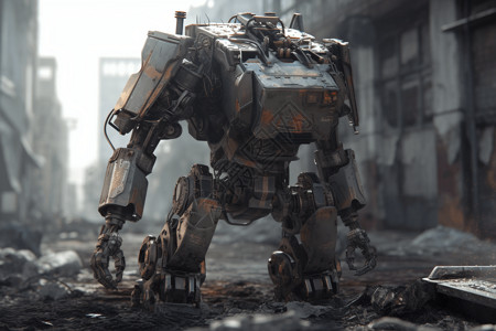 战斗中的机器人背景图片