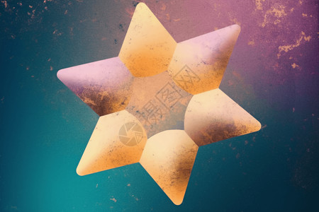 多彩五角星明亮的六角星星设计图片