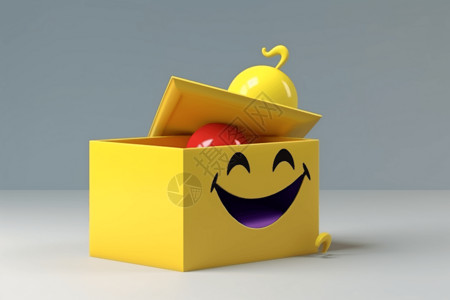 愚人节的微笑表情盒子图片