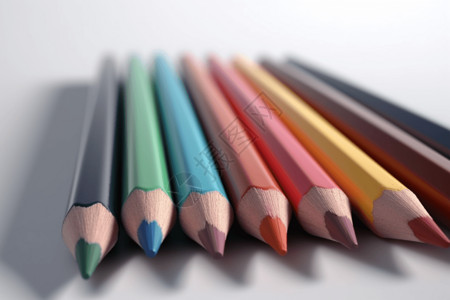 一排铅笔平放整齐的铅笔背景