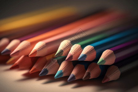 色彩丰富的铅笔套装背景图片