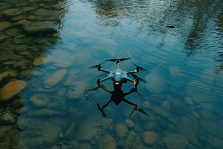 水质监测监测水质的无人机背景