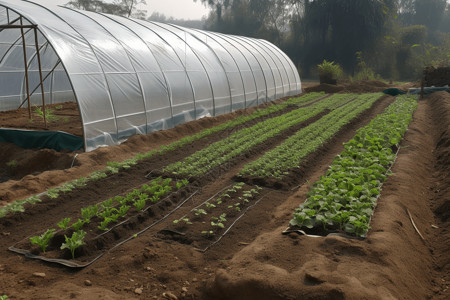 大棚灌溉温室作物灌溉背景