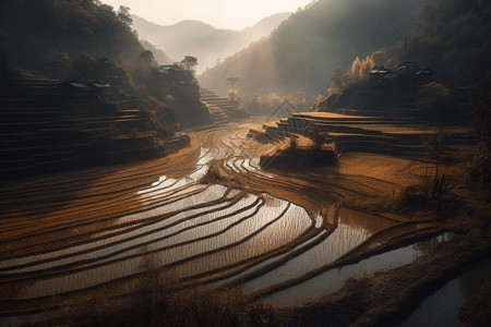平原水稻种植图片