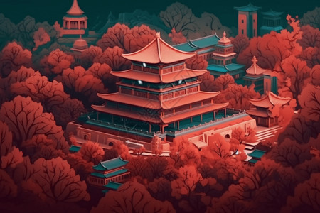 复古的中国画背景图片