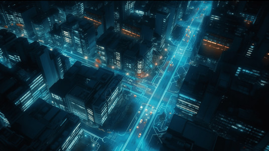 未来的城市街道图片