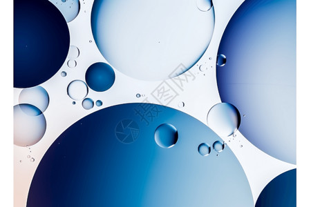 水滴图形抽象的蓝白色形状背景插画
