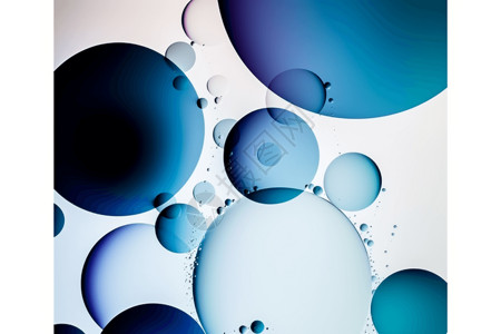 水滴图形蓝色形状的抽象背景插画