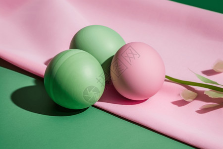 静物布三个复活节彩蛋设计图片
