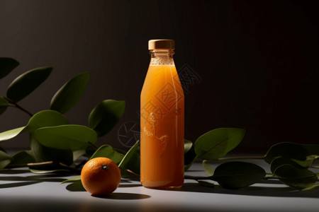 鲜榨橙汁瓶装图片