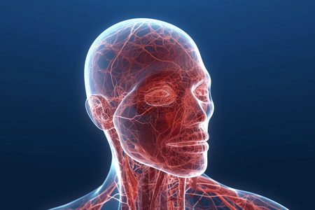 脸部血管分布图高清图片