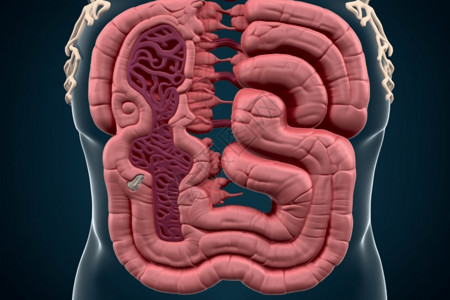 人体内脏与肠背景图片