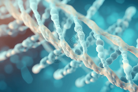 染色体DNA链的3D渲染图背景图片