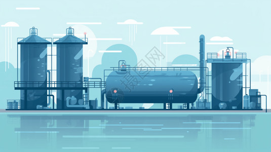 水处理厂背景图片