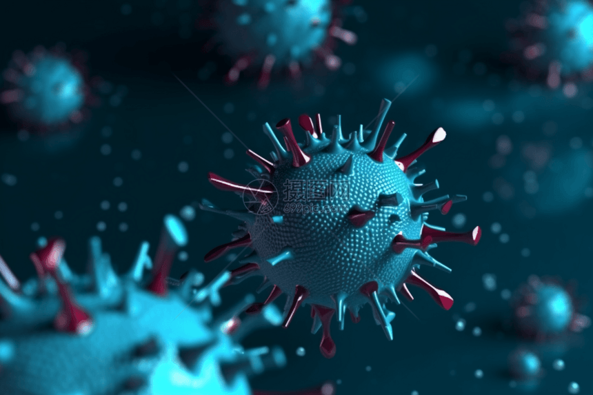3d病毒概念插图图片