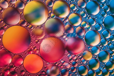 抽象多色气泡纹理背景图片