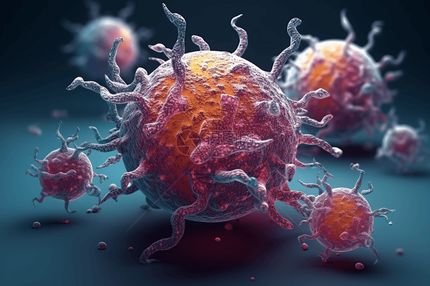 癌细胞3d插图图片