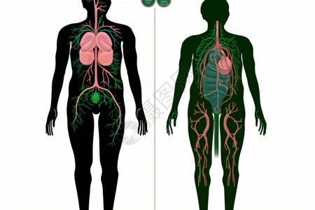 器官淋巴系统高清图片