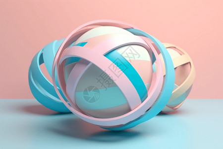 同心环构成的球体设计图片