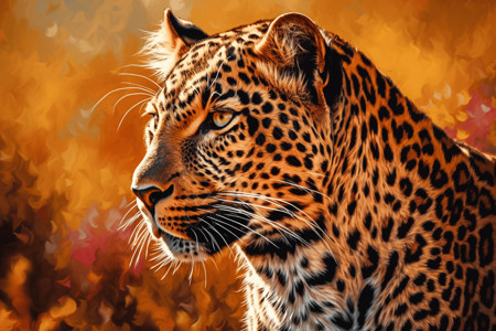 热带草原上的猎豹背景图片